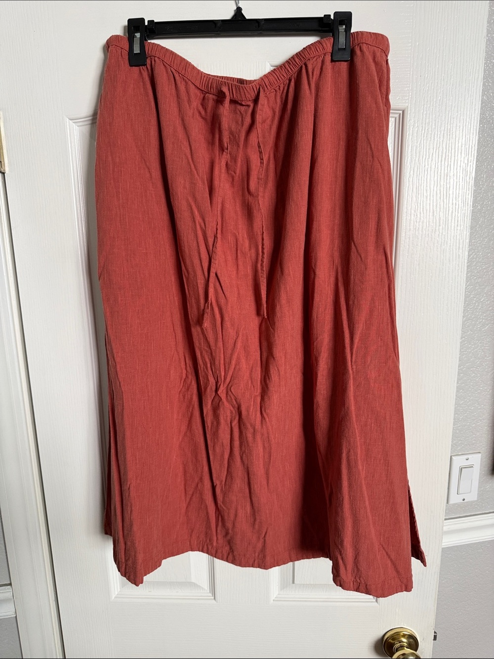 Universal Thread Rust Drawstring Midi Skirt
